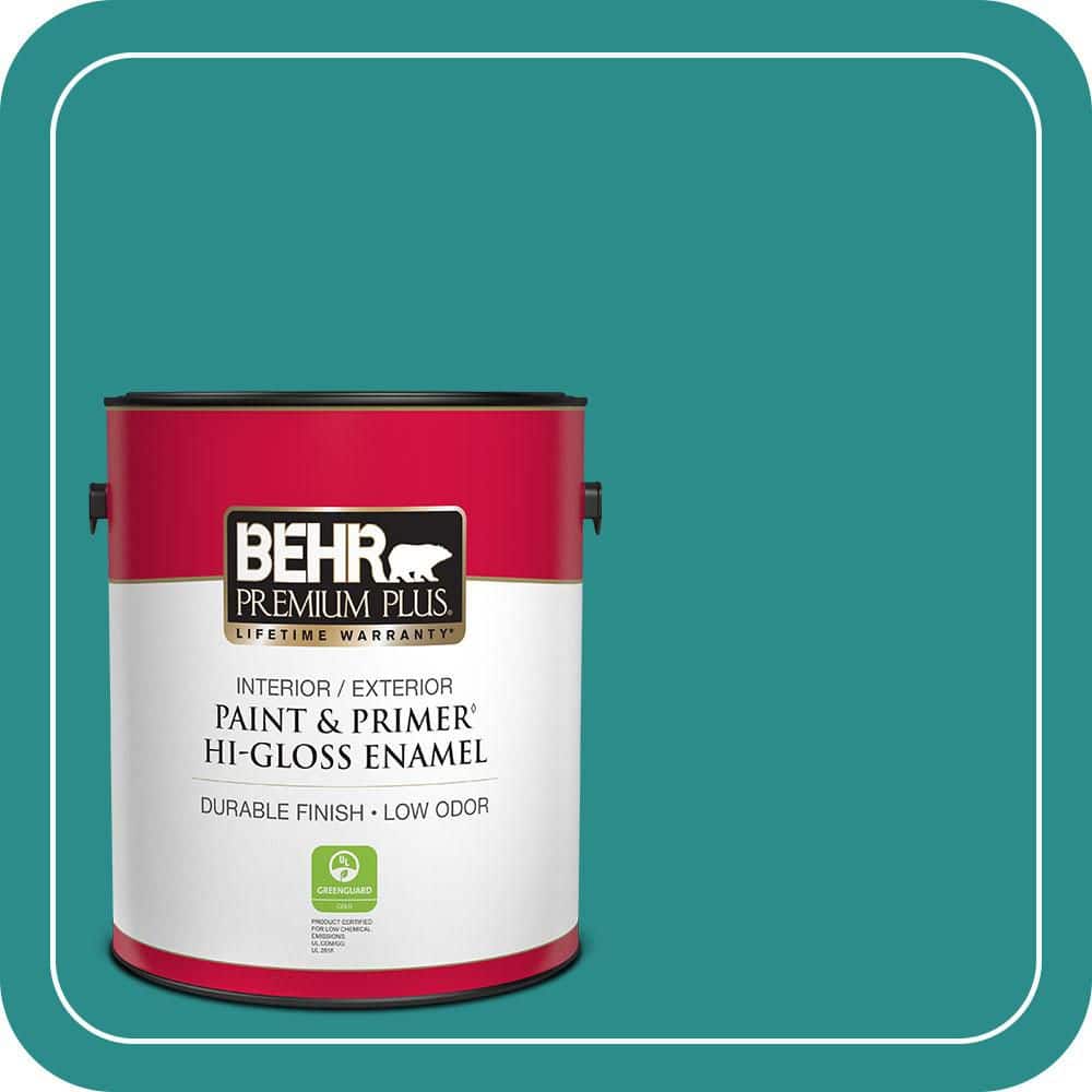 1 gal. Home Decorators Collection #HDC-FL13-12 Taos Turquoise Hi-Gloss Enamel Interior/Exterior Paint & Primer price history on PriceWatchPro