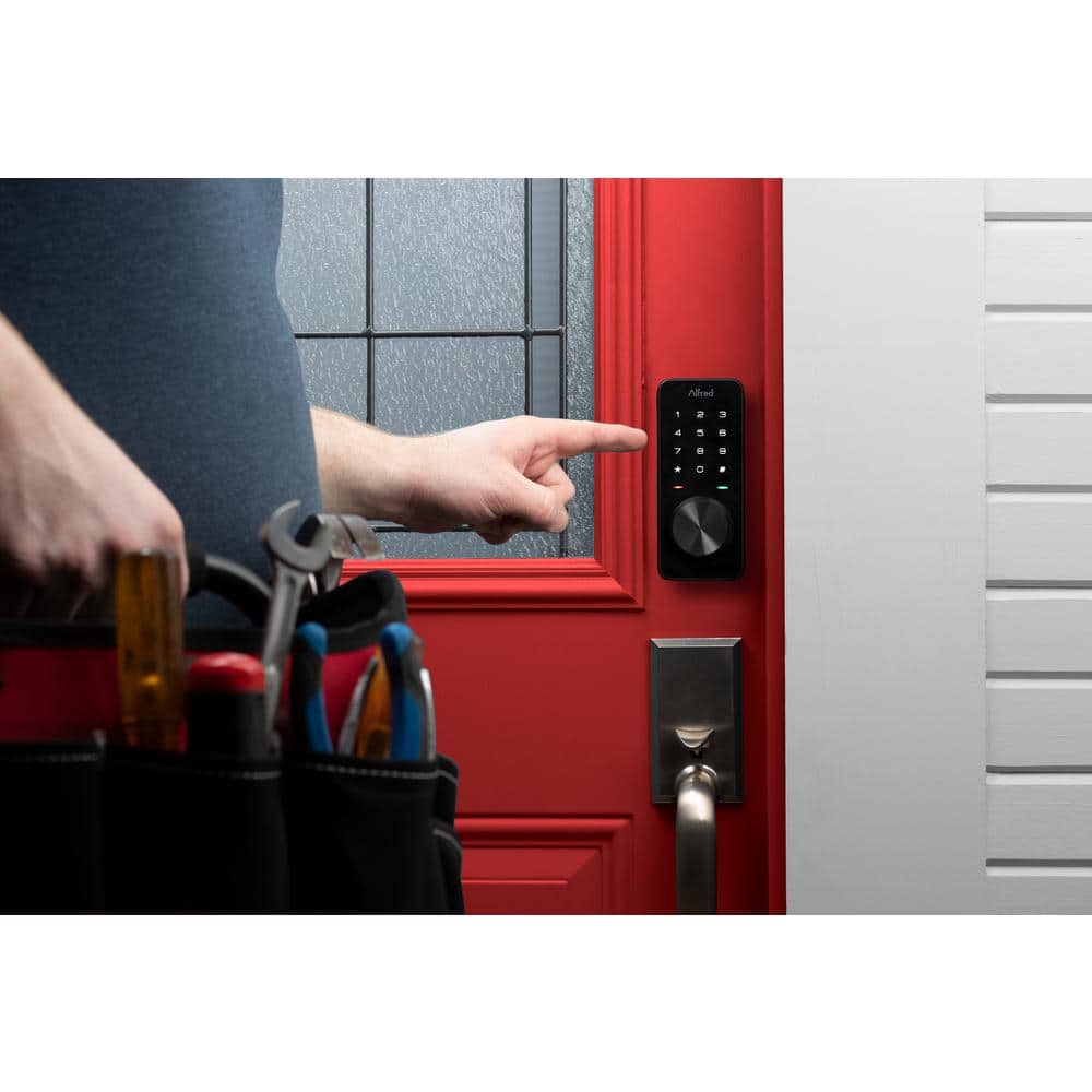 Alfred Black Electronic Smart Deadbolt with Touchscreen