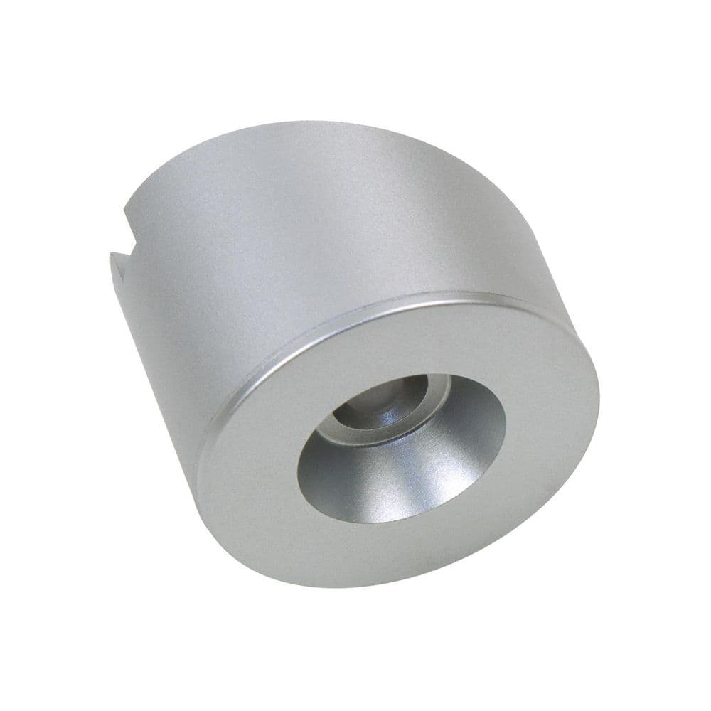 Angled Silver Aluminum Dimmable LED Under Cabinet Puck Light