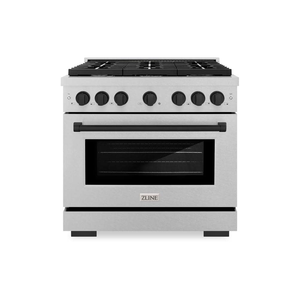 Autograph 36 in. Paramount Dual Fuel Range with 6 Burners and Convection Oven in Satin Steel with Black Accents price history on PriceWatchPro