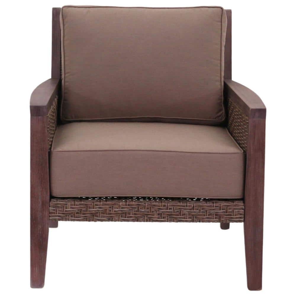 Buena Vista II Beige cushion Club Chair Stained Eucalyptus Wood KD Sunbrella Fabric price history on PriceWatchPro