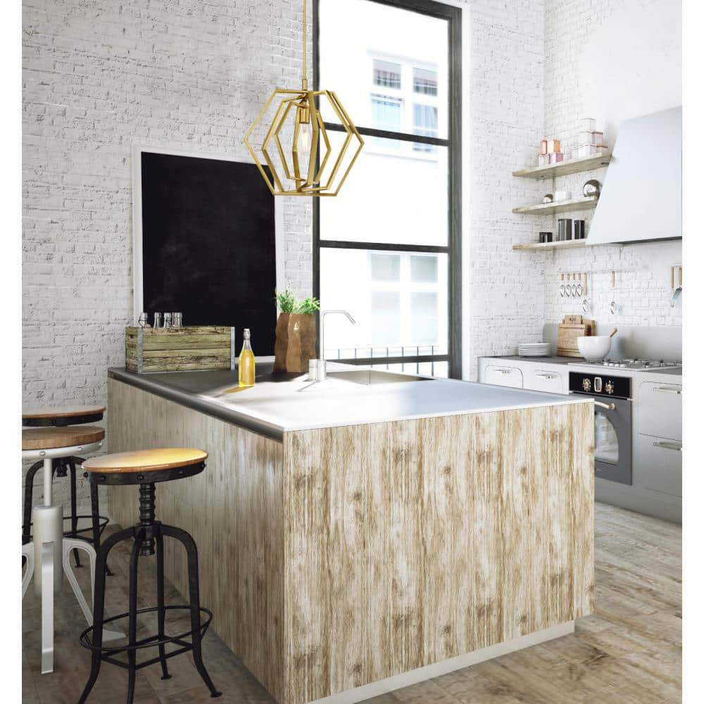 Champagne Brass Geometric Hexagon Pendant Light