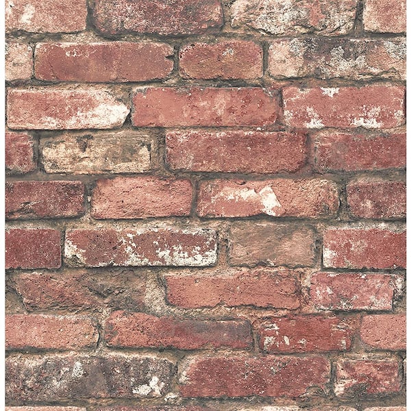 Brewster Loft Red Brick Red Wallpaper Sample