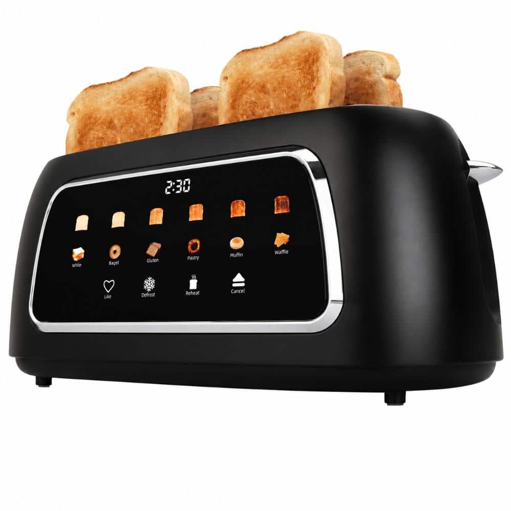 4 Slice Toaster with Touch Screen Control and 1.5 Inch Wide Long Slots with 6 Browning Levels and 6 Bread Types price history on PriceWatchPro