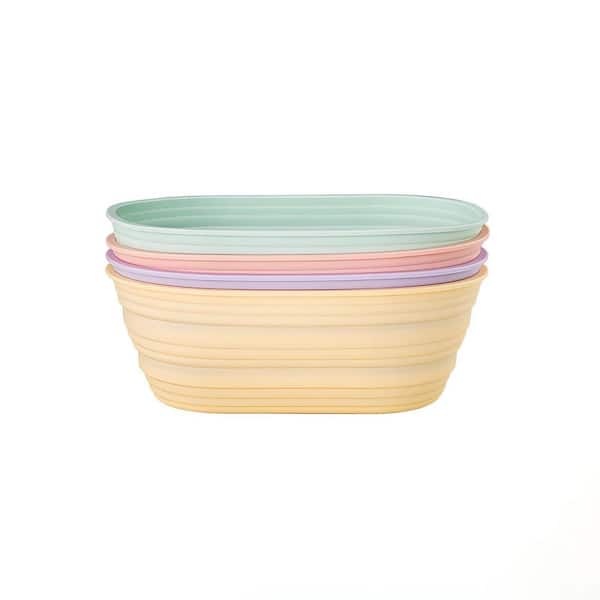 4 Piece 10 in. Silicone Bread Proofing Baskets, Non-stick Dough Proofing Bowls Containers Oven Safe for Breads Making