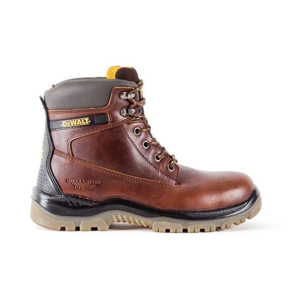 DEWALT Men's Titanium 6'' Work Boots - Steel Toe - Brown Size 10.5(W)