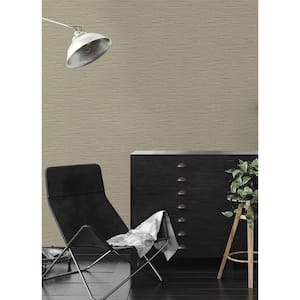 Rushmore Light Brown Faux Grass Cloth Vinyl Non-Pasted Textured Repositionable Wallpaper