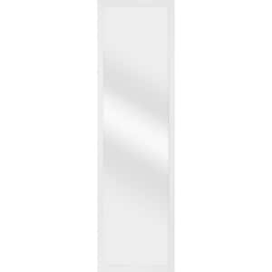 13.3 in. W x 49.3 in. H rectangular framed bathroom vanity mirror in white