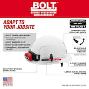 BOLT Gray Type 1 Class C Full Brim Vented Hard Hat with 6 Point Ratcheting Suspension (5-Pack)