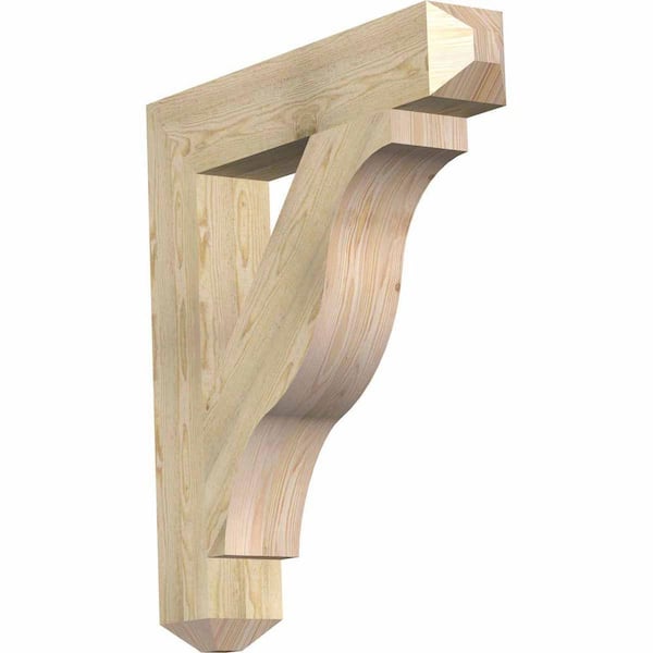 Ekena Millwork 6 in. x 38 in. x 34 in. Douglas Fir Funston Craftsman Rough Sawn Bracket