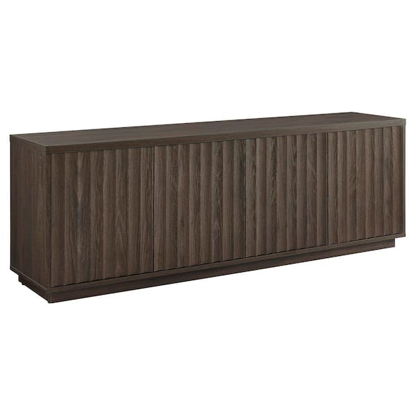 Meyer&Cross Bourne 69.625 in. Brown Oak TV Stand Fits TV's Up to