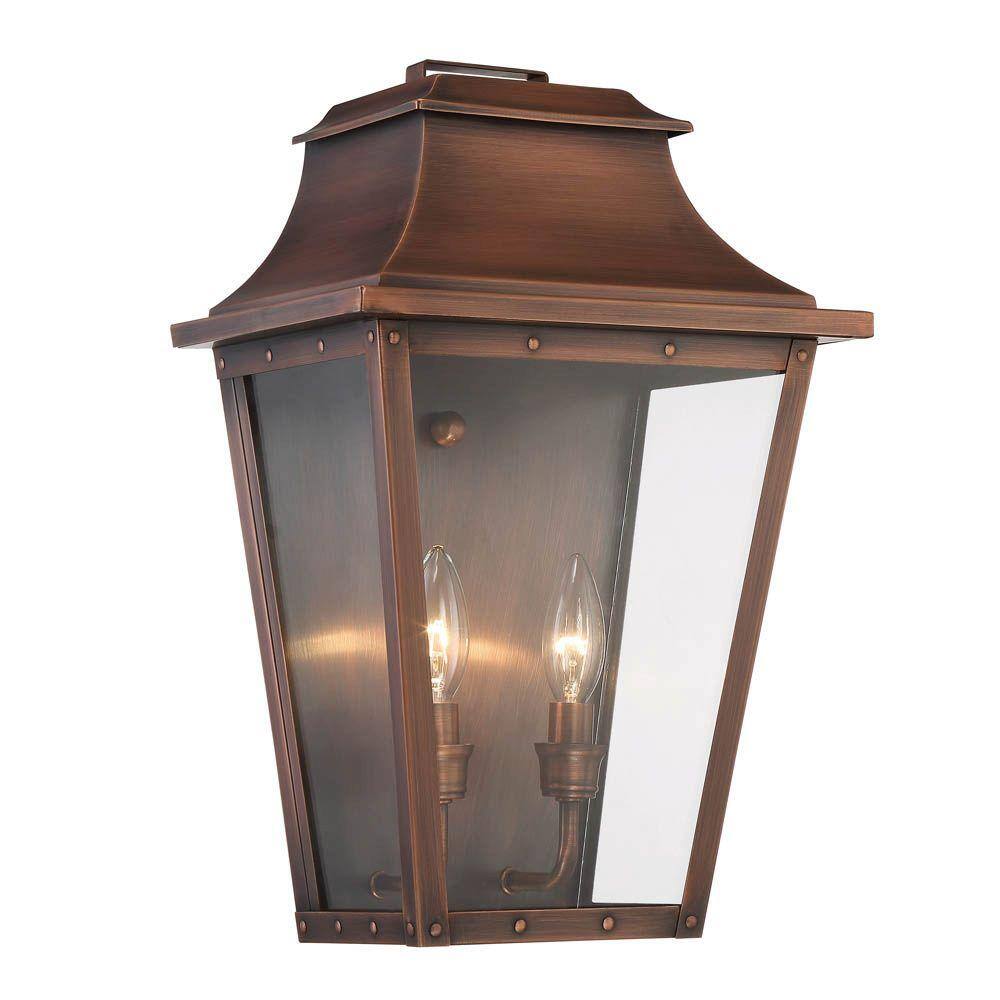 Coventry Collection 2-Light Copper Patina Outdoor Wall Lantern Sconce price history on PriceWatchPro