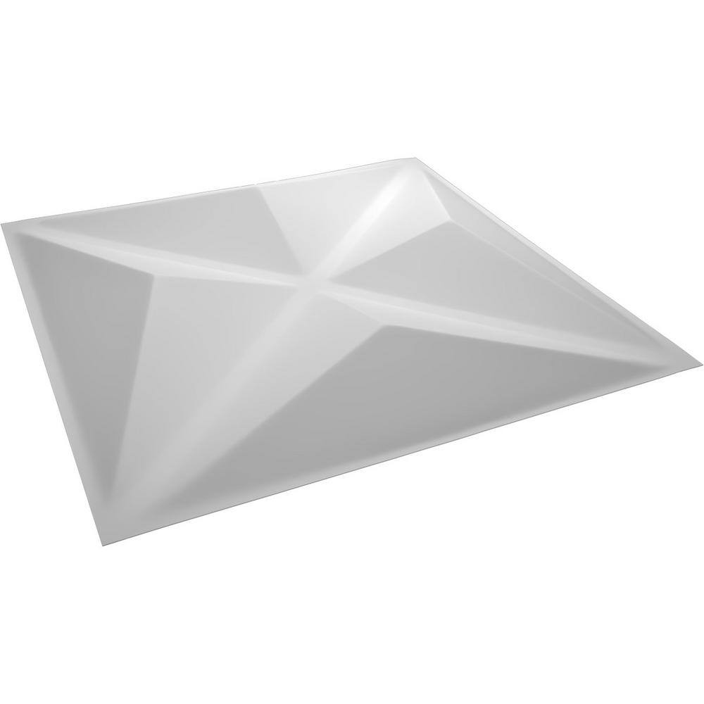 White Geometric PVC 3D Wall Panels Set of 50