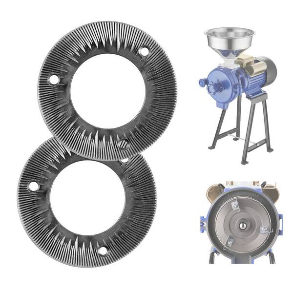 2-Piece Grinding Sheets for Grain Mill, Cast Iron Dry Discs, Replacement Plates for GM-001, GM-002, GM-003,2025 update