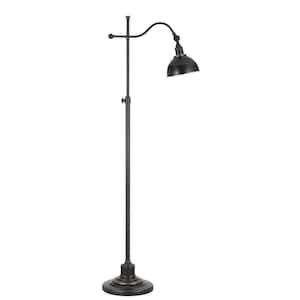60 in. Bronze 1 Dimmable (Full Range) Standard Floor Lamp for Living Room with Metal Dome Shade