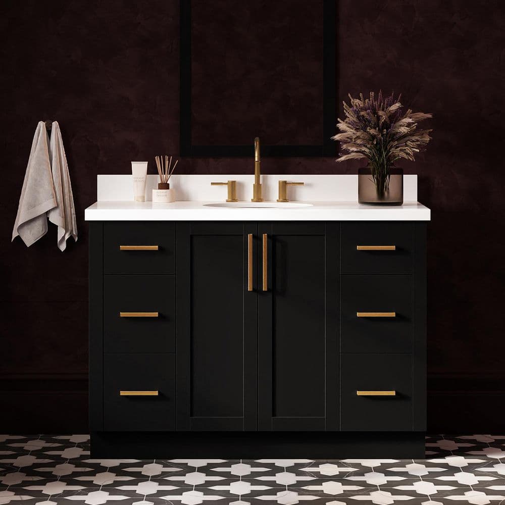 ARIEL Loren 48 in. Single Sink Freestanding Bathroom Vanity in