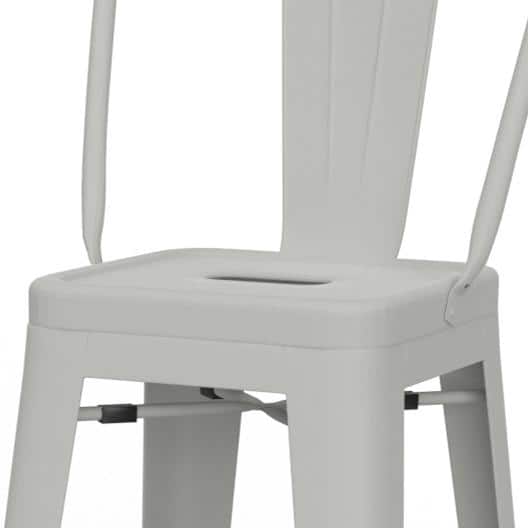 Fletcher 30" White Industrial Metal Bar Stools (Set of 2)