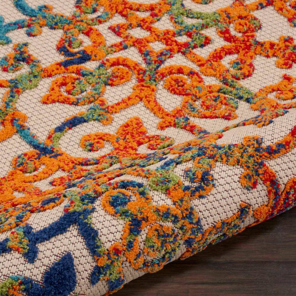 Sunny Sensation 5' x 7' Multicolor Geometric Synthetic Area Rug