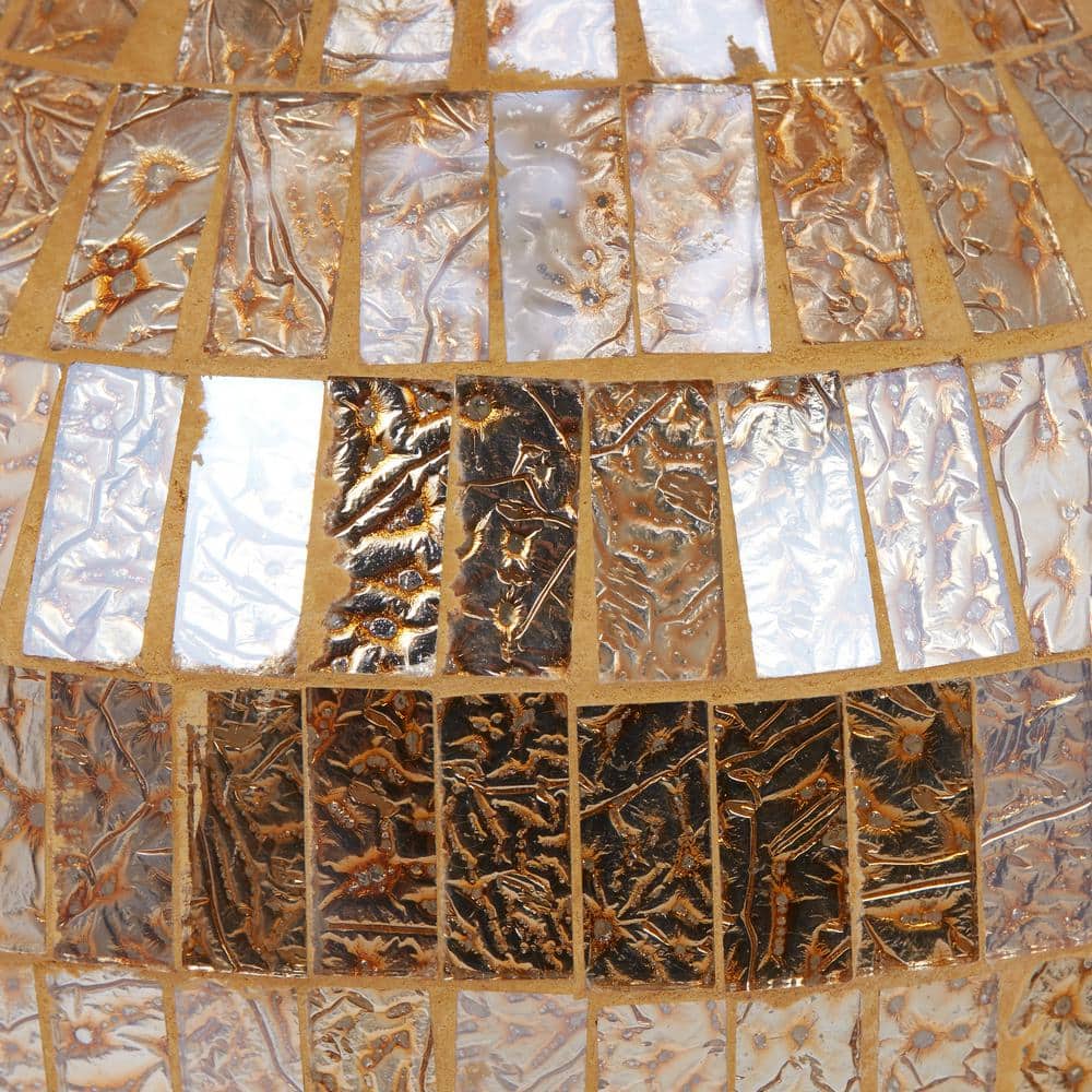 Champagne Bronze Mosaic Adjustable Table Lamp with Jeweled Accents