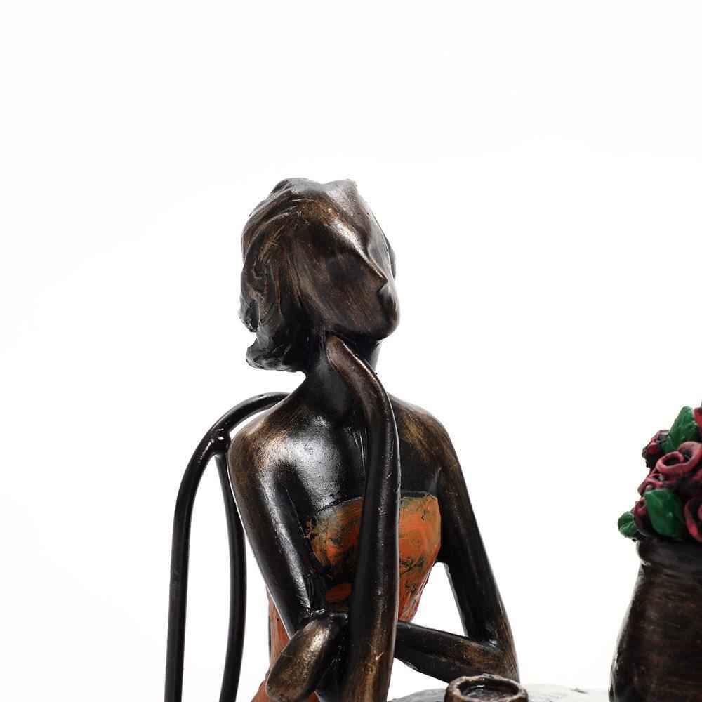 Romantic Couple Date Night Resin Figurine with Table