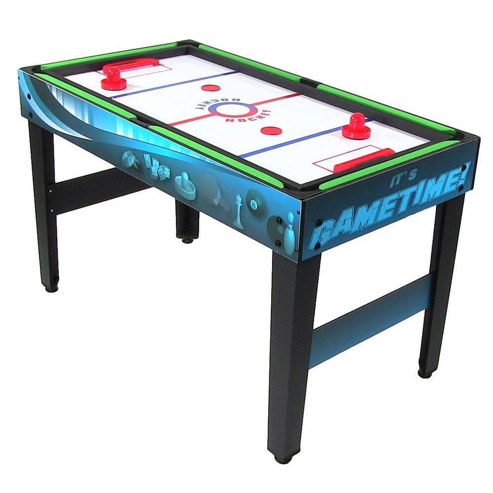 Game Time Blue 10-in-1 Multi-Game Table for Family Fun Nights