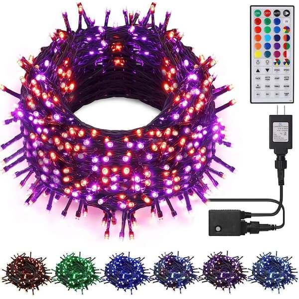 98.5 ft. Christmas Lights Color Changing with Remote, 300 LED RGB Fairy String Lights Garden Stake