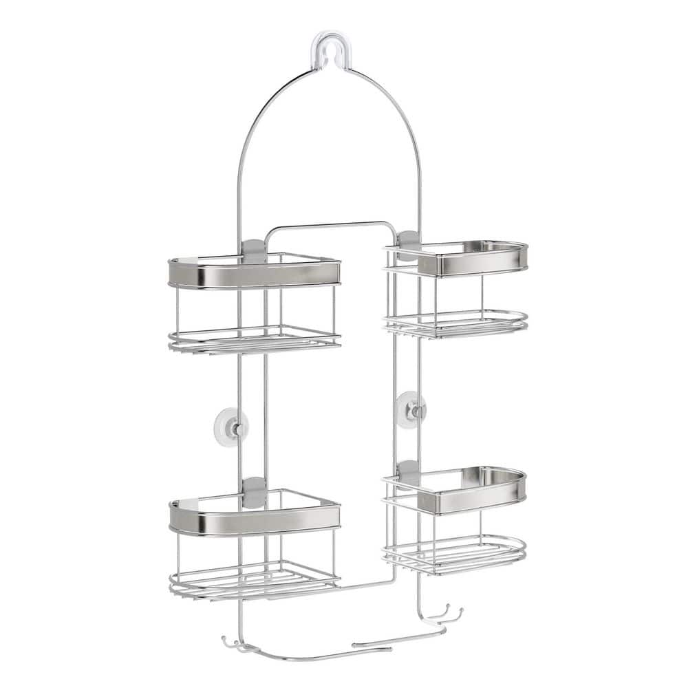 Zenith 25.25-in H Over The Showerhead Stainless Steel Hanging Shower Caddy Zenith 25.25-in H Over The Showerhead Stainless Steel Hanging Shower Caddy