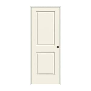 24 in. x 80 in. Cambridge Vanilla Painted Left-Hand Smooth Molded Composite Single Prehung Interior Door
