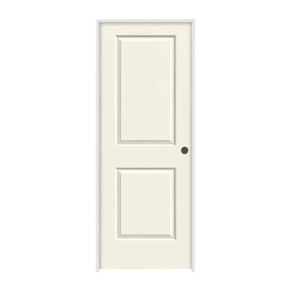 JELD-WEN 24 in. x 80 in. Cambridge Vanilla Painted Left-Hand Smooth Molded Composite Single Prehung Interior Door