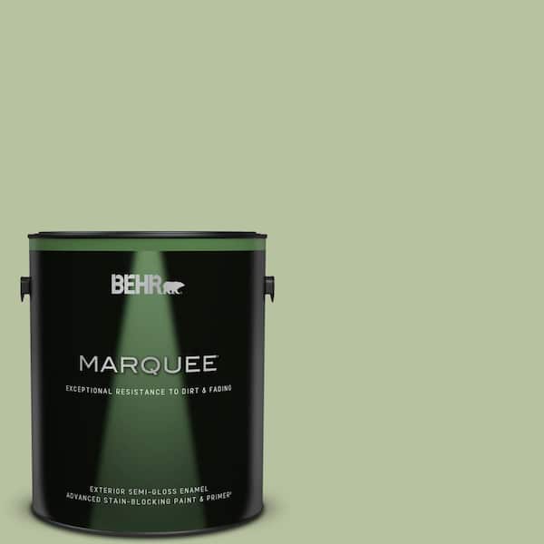 BEHR MARQUEE 1 gal. #M380-4 Chopped Dill Semi-Gloss Enamel Exterior Paint & Primer