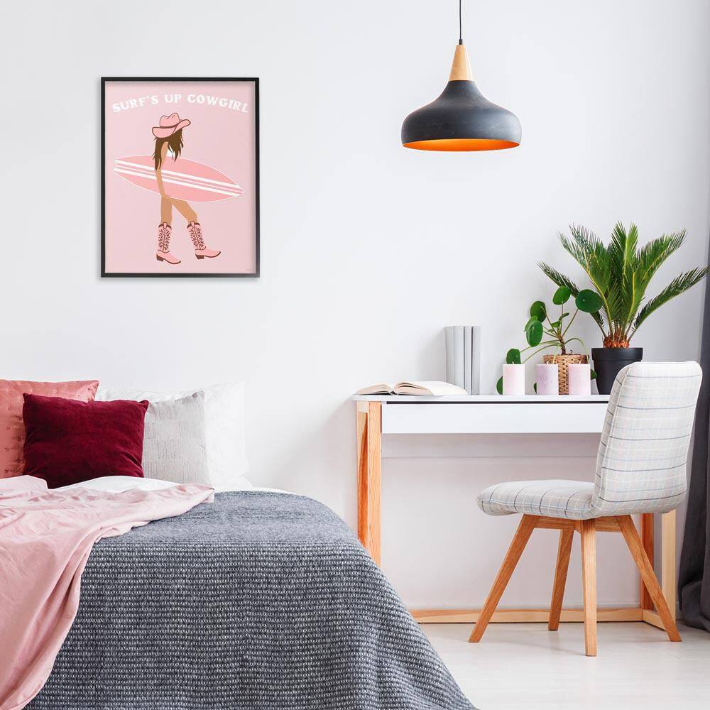 Surf's Up Cowgirl by Natalie Carpentieri Black Framed Typography Giclee Art Print 30 in. x 24 in. price history on PriceWatchPro
