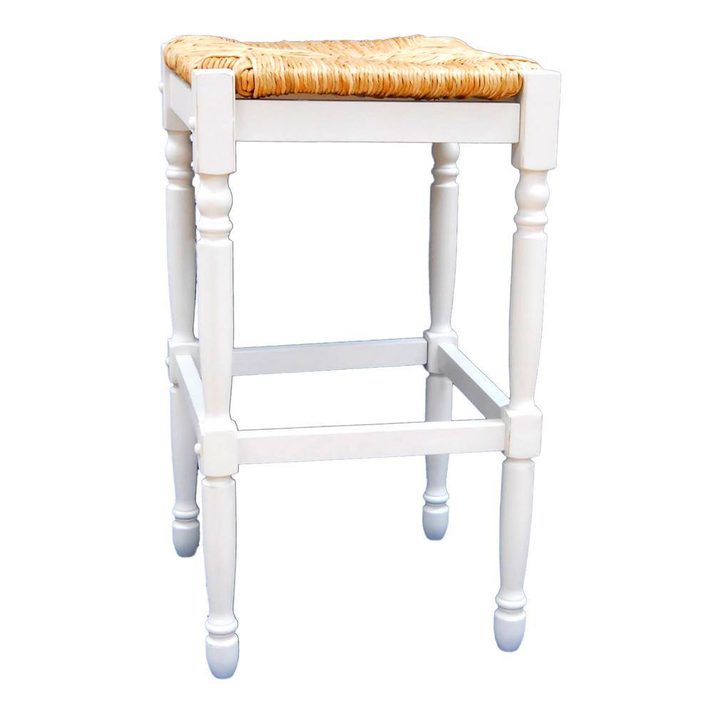 Carolina Cottage Hawthorne 29 in. Antique White Bar Stool 2663RTAMW
