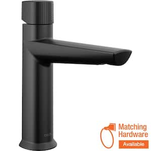 Galeon Single Handle Single Hole Bathroom Faucet with Metal Pop-Up Assembly in Matte Black