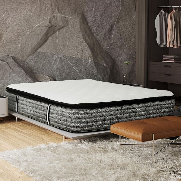 Majestic Full Medium Euro Top Pocket Spring 14 in. Hybrid Mattress