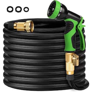 EVEAGE Premium 3/8 in. dia. x 50 ft. Standard Garden Hose with 8 Function  Hose Nozzle Sprayer, 1Pack B0BN88P8T1/YCQ - The Home Depot