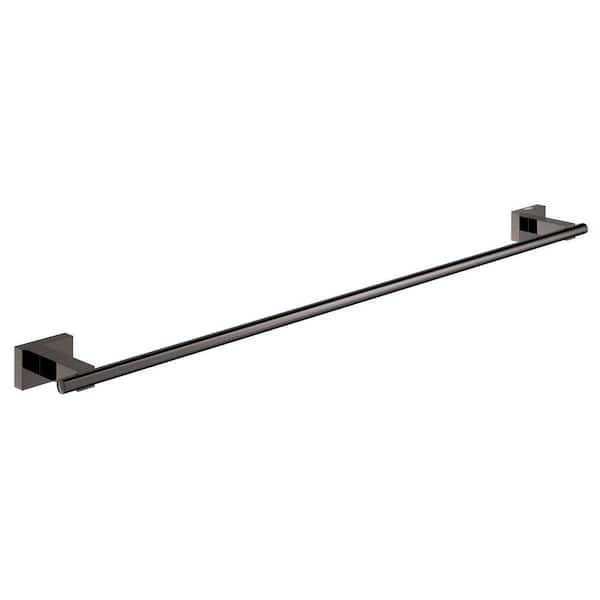 GROHE Essentials Cube 24 in. Wall Mounted Towel Bar in Hard Graphite