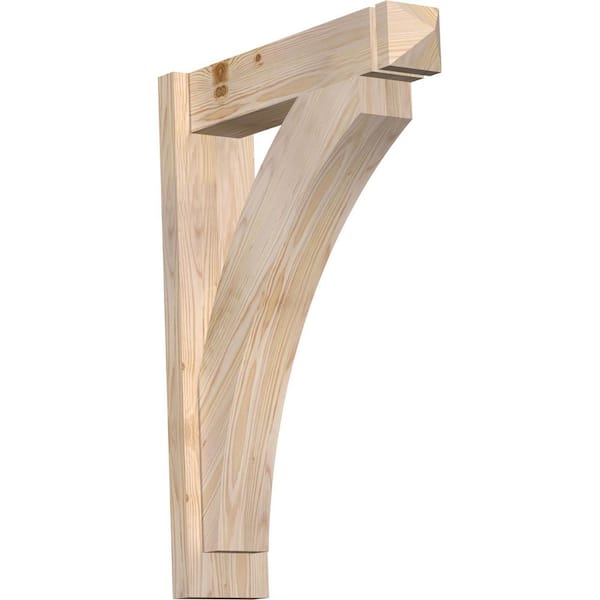 Ekena Millwork 6 in. x 30 in. x 22 in. Douglas Fir Thorton Arts and Crafts Smooth Outlooker