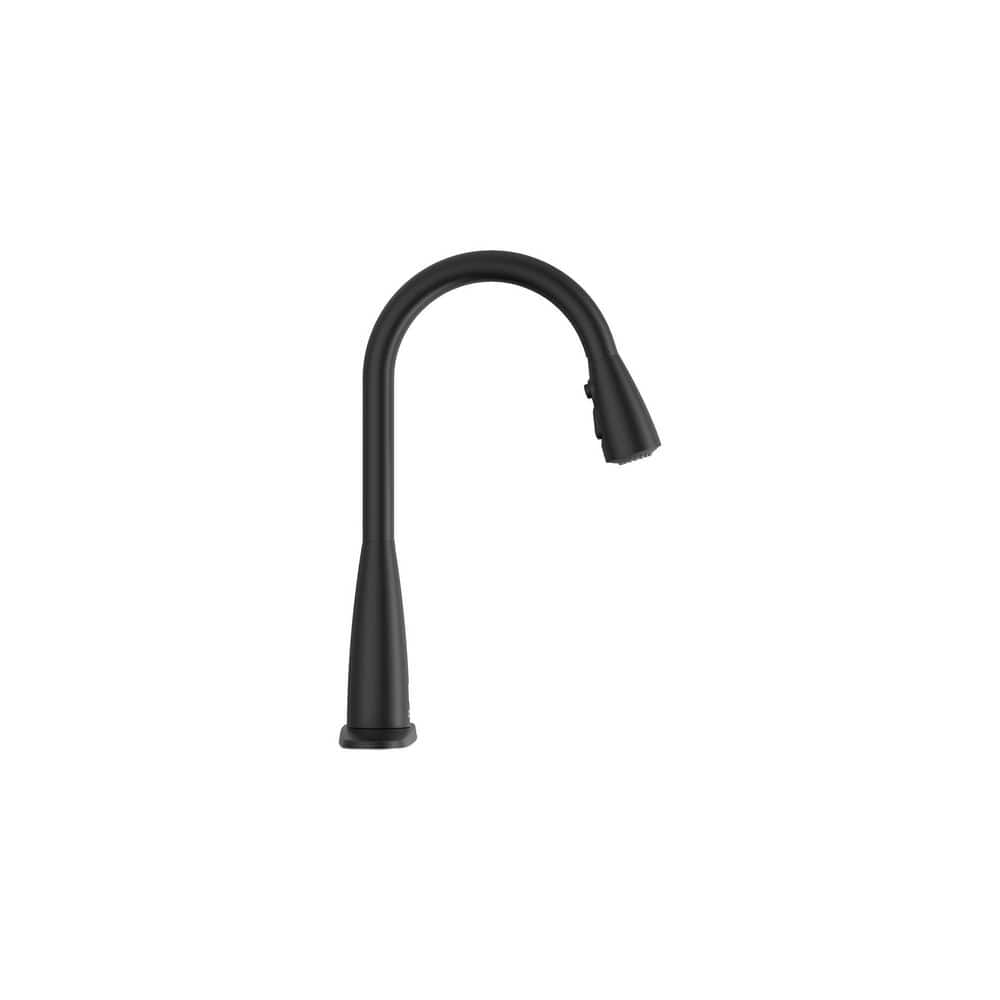 Matte Black Touchless High-Arc Pull-Down Kitchen Faucet