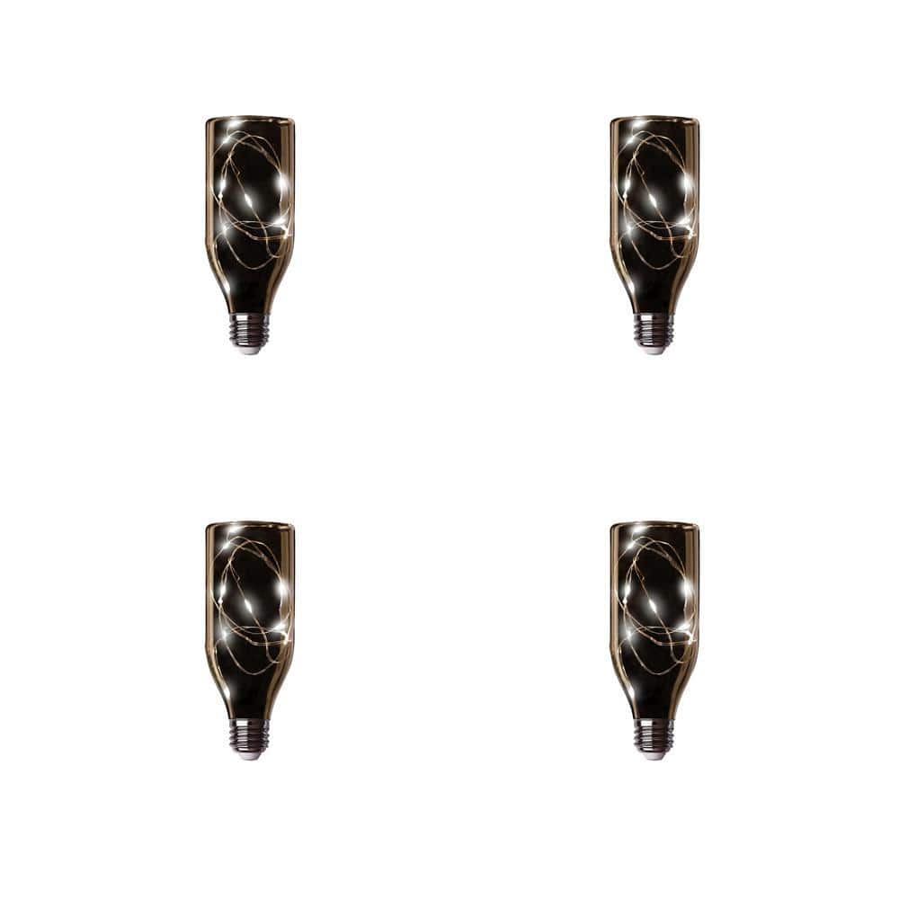 11-Watt Equivalent E26 Bottle Shape LED Soft White Fairy Light Clear Glass Light Bulb (4-Pack) price history on PriceWatchPro