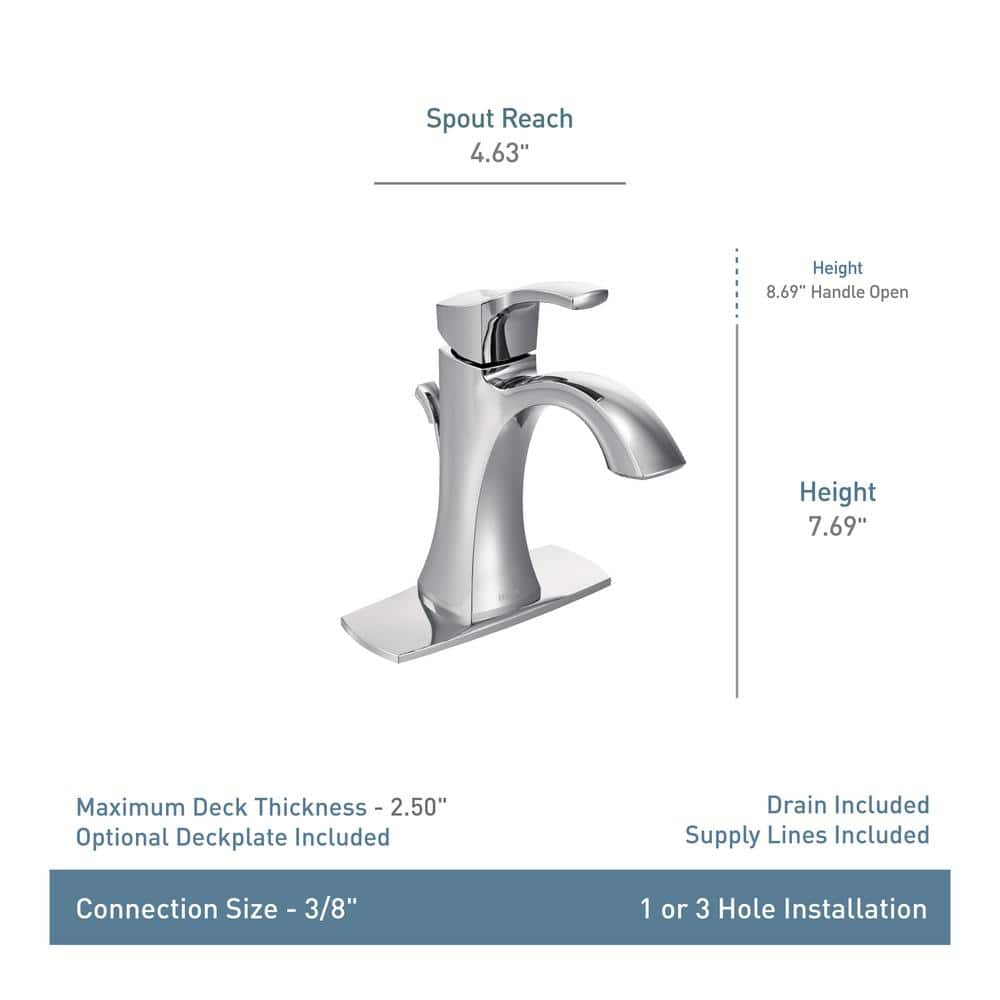 Polished Nickel 7 3/4" Transitional Single Hole Faucet with Drain