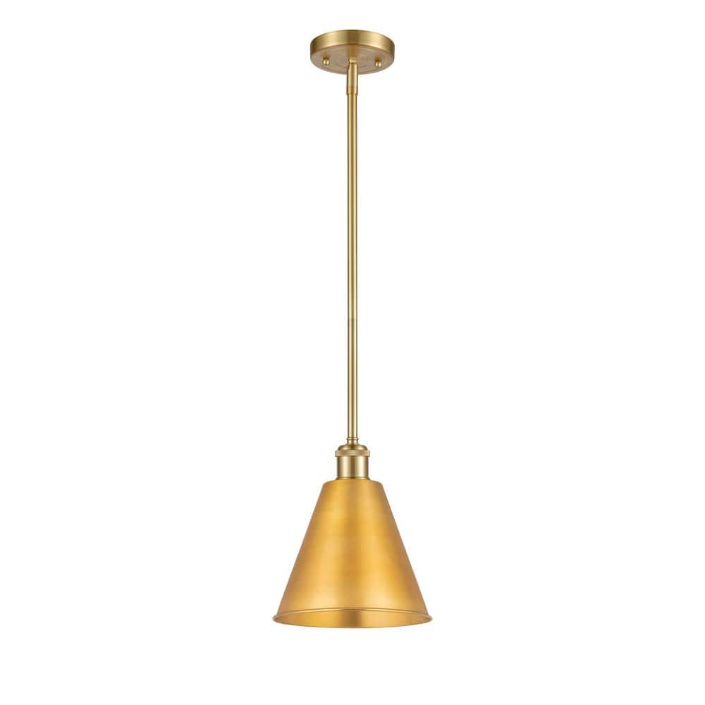 Ballston Cone 60-Watt 1-Light Satin Gold Shaded Mini Pendant Light with Metal Shade price history on PriceWatchPro