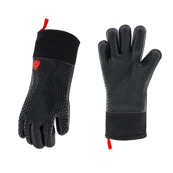 Heat-Resistant Silicone Grilling Gloves (1-Pair)