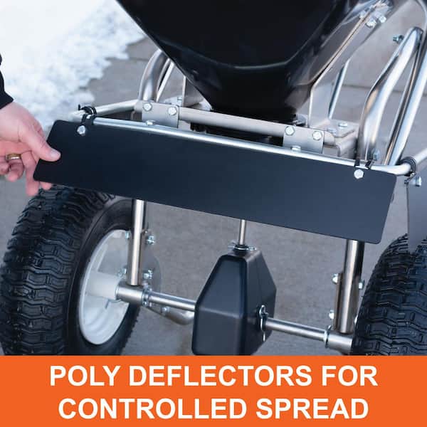 TerraKing Commercial 70 lb. Capacity Push Salt Broadcast Spreader
