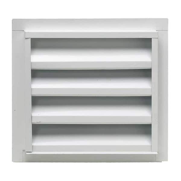 Gibraltar Building Products 14 in. x 12 in. Rectangular White Galvanized Steel Built-in Screen Gable Louver Vent
