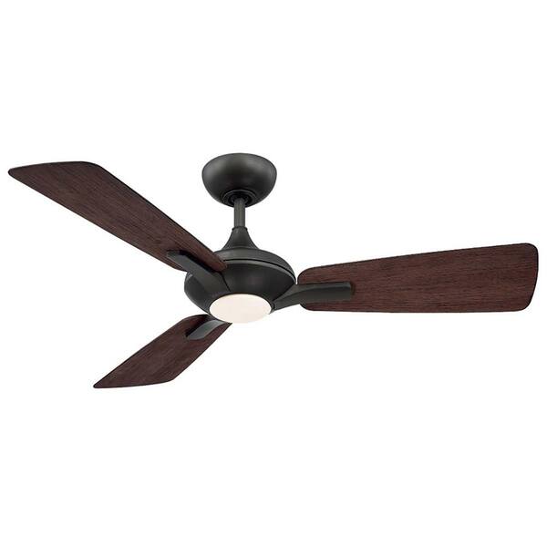 Modern Forms Mykonos 52 in. LED Indoor/Outdoor Bronze 3-Blade Smart Ceiling Fan with 3000K Light Kit and Wall Control