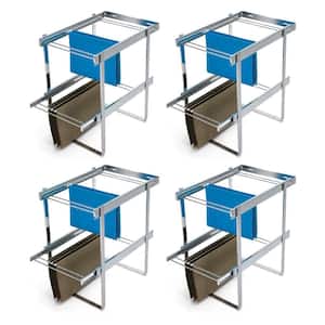 14.75 in. x 22.63 in. Chrome 2 Tier Base Cabinet File Drawer (4-Pack)