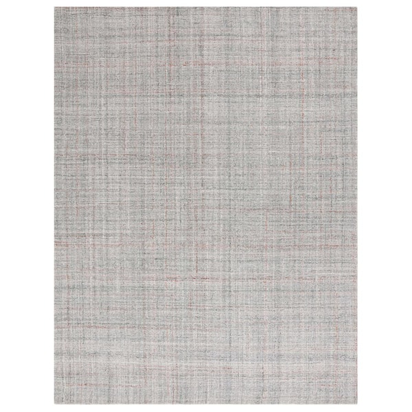 SAFAVIEH Abstract Gray/Rust 8 ft. x 10 ft. Plaid Unitone Area Rug