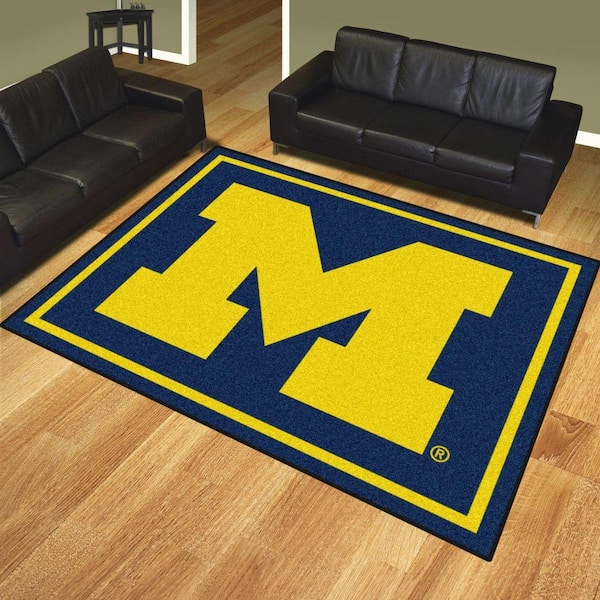 NCAA University of Michigan Navy Blue 8 ft. x 10 ft. Indoor Area Rug