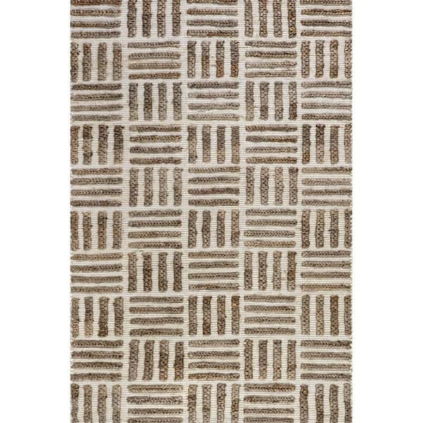 Stepstones Tiled Area Ivory 3 ft. x 5 ft. Indoor Area Rug
