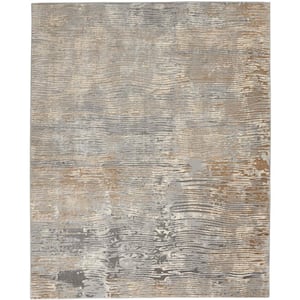 Solace Grey/Beige 8 ft. x 10 ft. Abstract Contemporary Area Rug